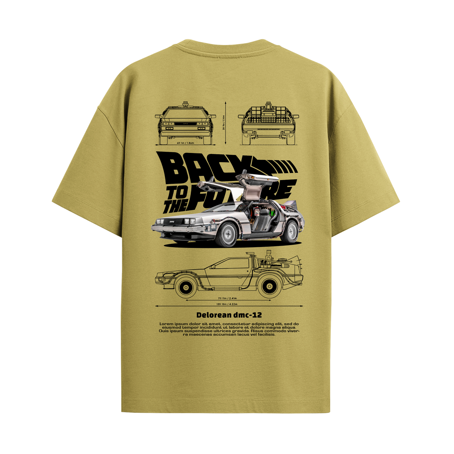 A Voggue Wheels : Delorean DMC Oversized T-shirt