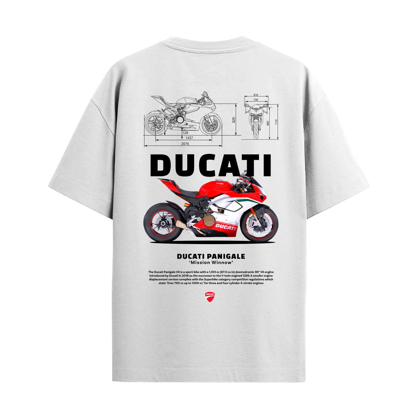 A Voggue Wheels : Ducati Oversized T-shirt