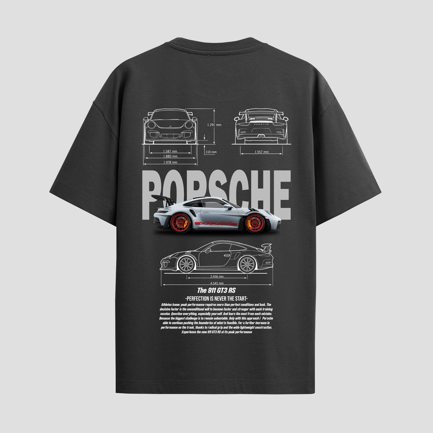 A Voggue Wheels : Porsche Oversized T-shirt