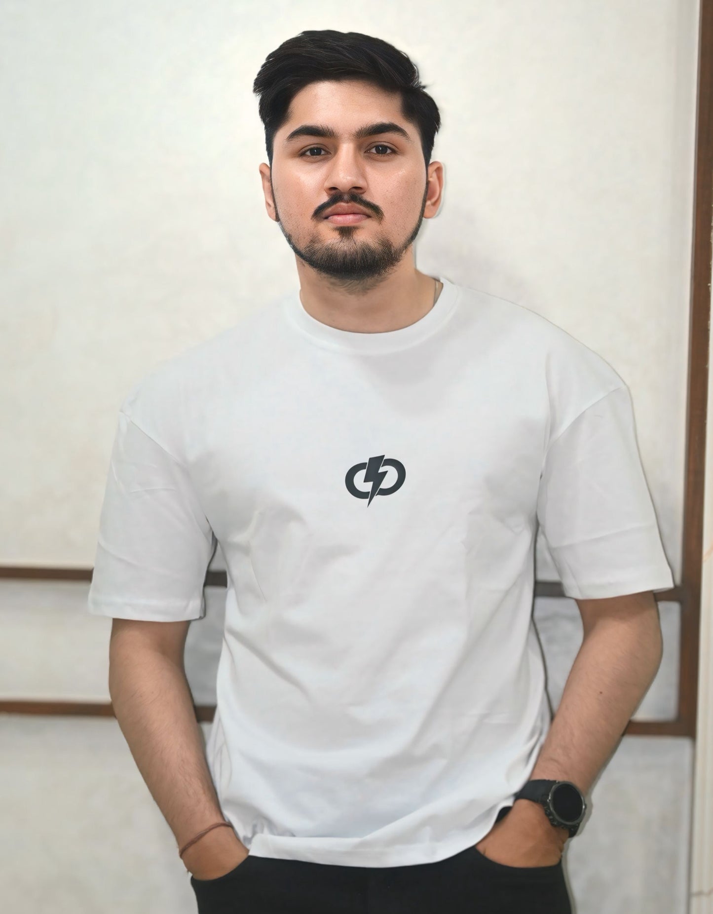 Pack of 3 Cotton Oversized Tshirt [ Midnight black, White, Purple]