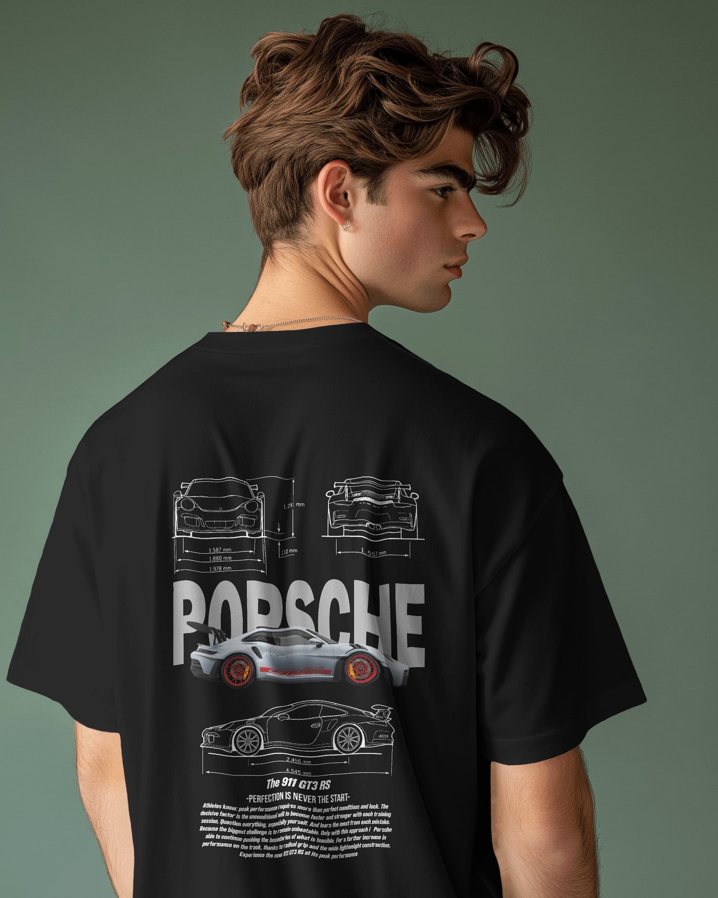 A Voggue Wheels : Porsche Oversized T-shirt