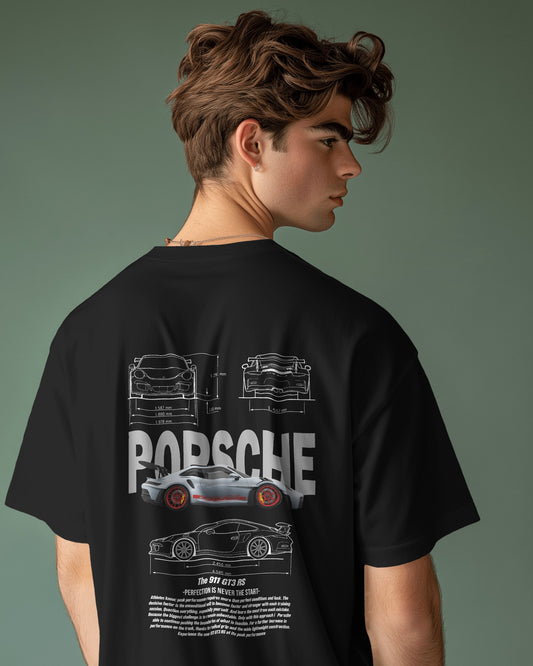 A Voggue Wheels : Porsche Oversized T-shirt